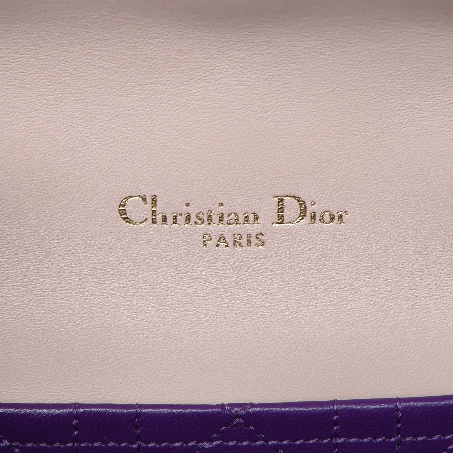 Lambskin Cannage Large Miss Dior Flap Rose Poudre