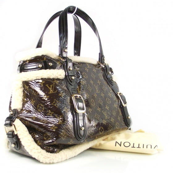 Patent Monogram Shearling Sac Thunder