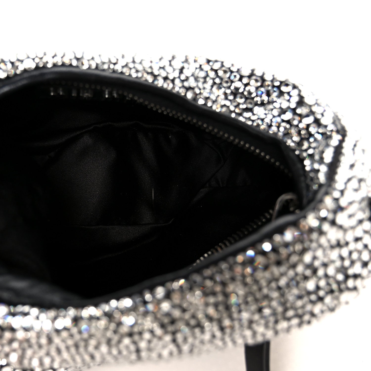 Miu Miu Crystal Silk Starlight Mini Wander Hobo Black 5 of 10