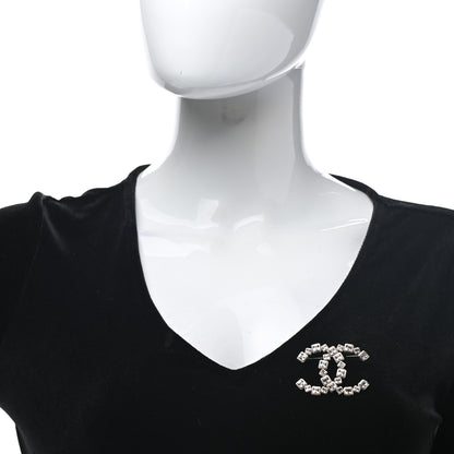 Chanel Baguette Crystal CC Brooch Gold 3 of 6