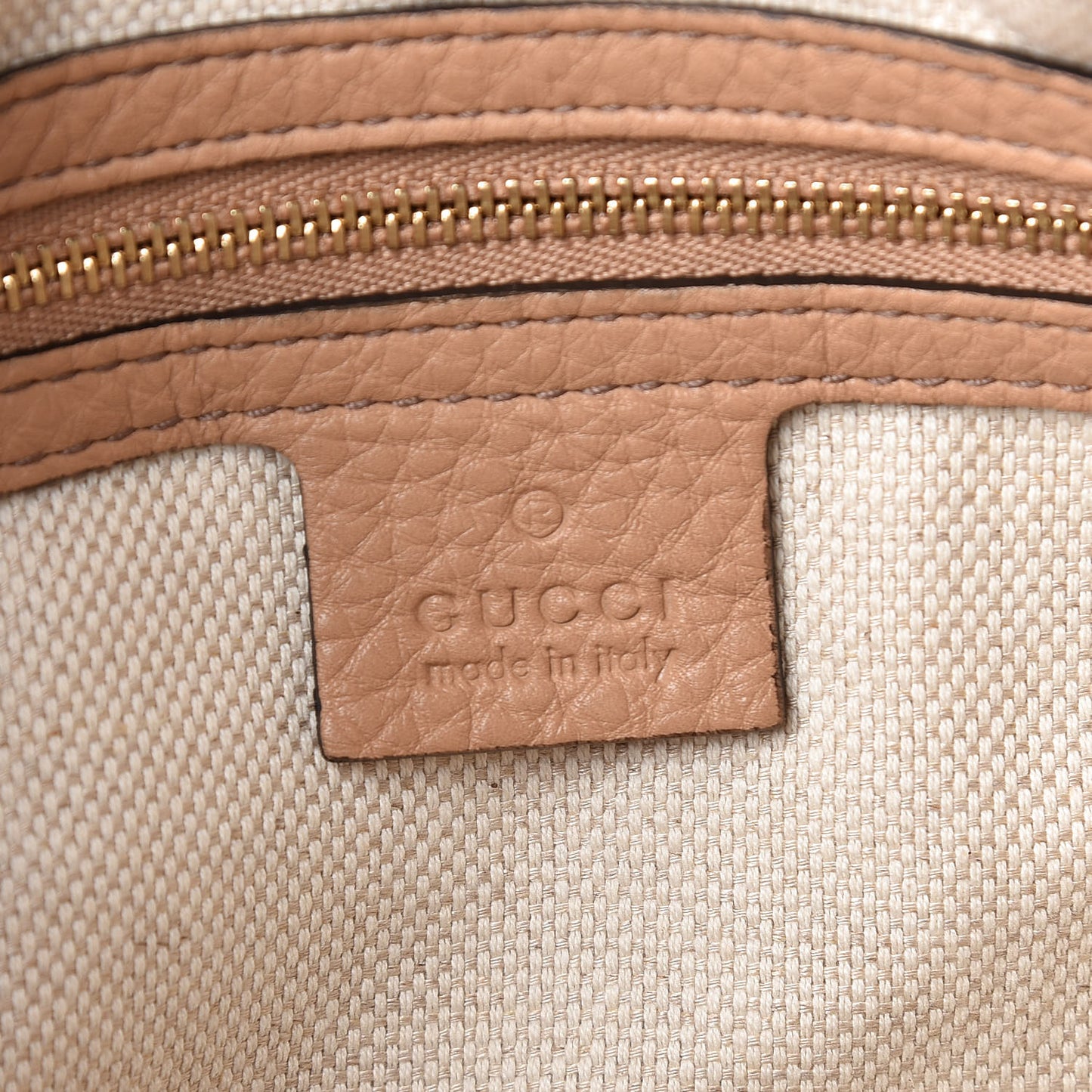 Pebbled Calfskin Small Soho Bowler Camelia