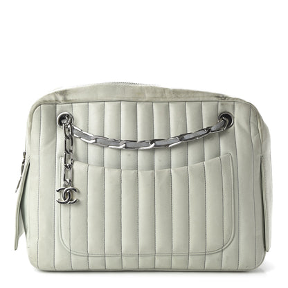 Chanel Lambskin Vertical Quilted Mademoiselle Camera Case Green 1 of 12