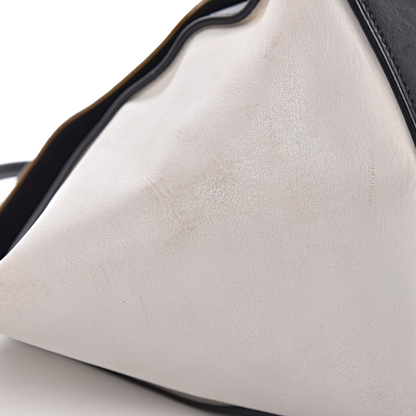 Smooth Calfskin Suede Large Tri-Color Trapeze