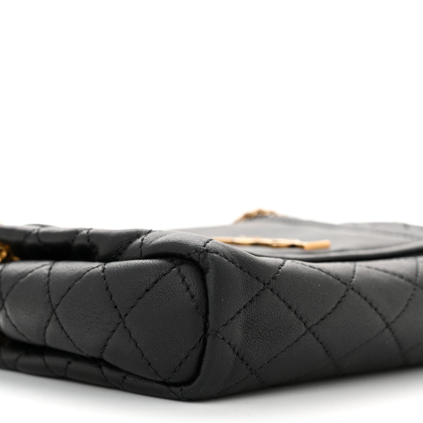 Lambskin Quilted Monogram Mini Nolita Black