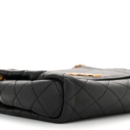 Saint Laurent Lambskin Quilted Monogram Mini Nolita Black 9 of 11