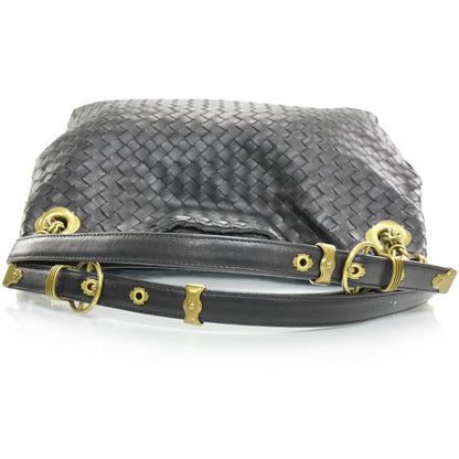Bottega Veneta Nappa Intrecciato Shoulder Bag Nero Black 5 of 10