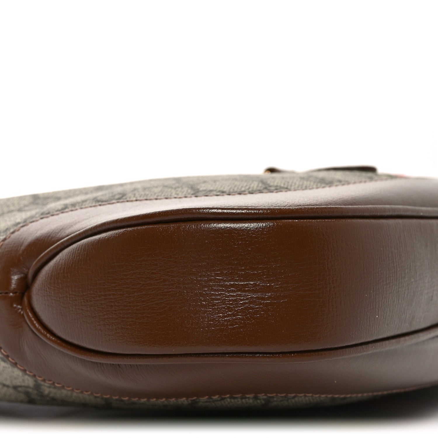 Gucci GG Supreme Monogram Azalea Calfskin Web Small Jackie 1961 Hobo Beige Ebony Brown Sugar 9 of 10