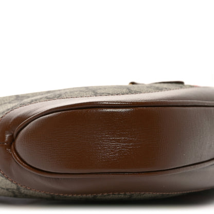 Gucci GG Supreme Monogram Azalea Calfskin Web Small Jackie 1961 Hobo Beige Ebony Brown Sugar 9 of 10