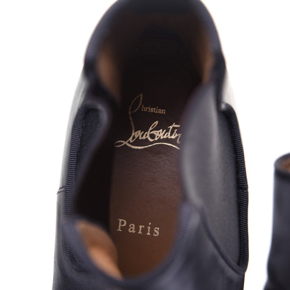 Christian Louboutin Calfskin Mens Melon Spikes Flat Chelsea Boots 43.5 Black 7 of 13