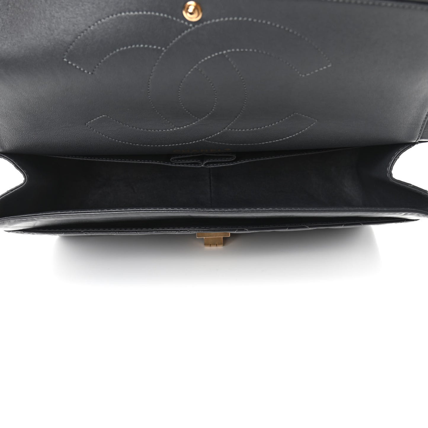Aged Calfskin Quilted 2.55 Reissue 227 Flap Dark Grey