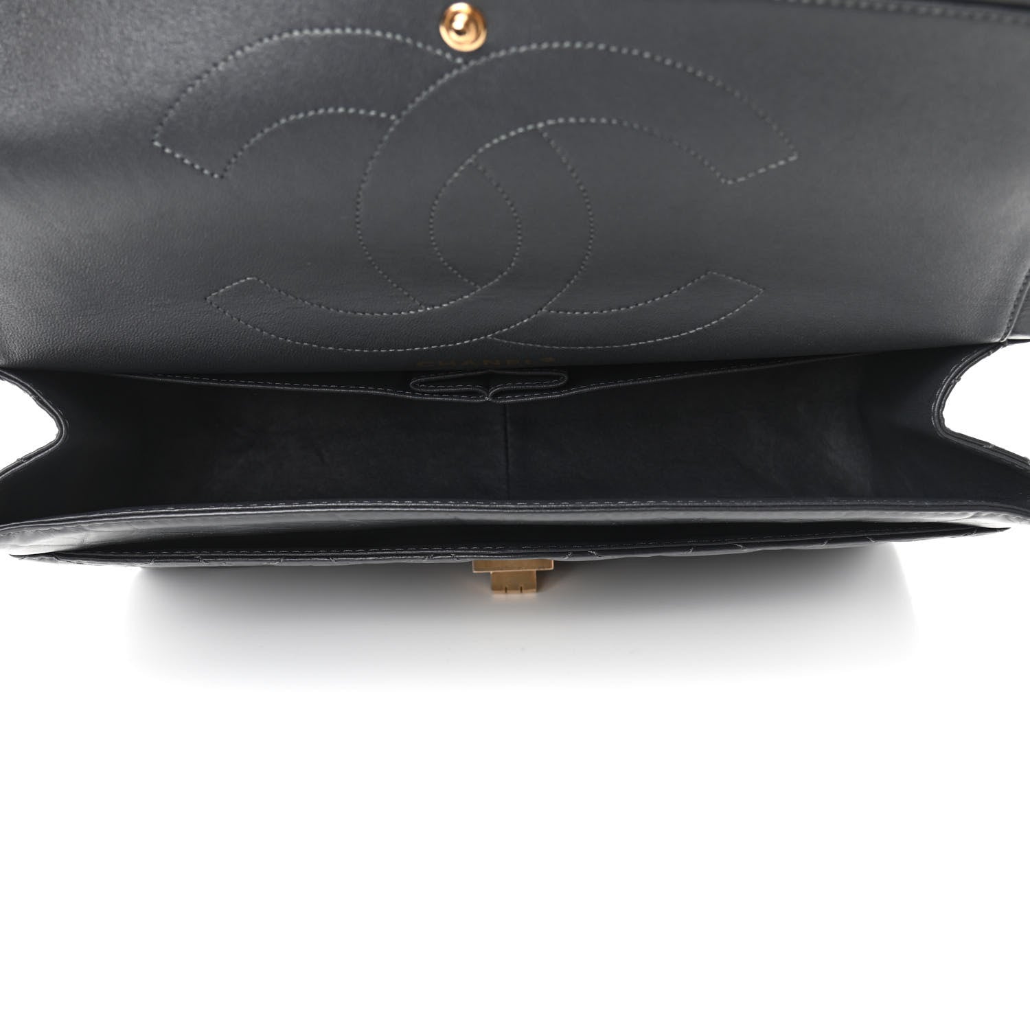 Chanel Aged Calfskin Quilted 2.55 Reissue 227 Flap Dark Grey 4 of 4