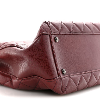 Chanel Caviar Quilted City Shopping Tote Dark Red 9 of 14