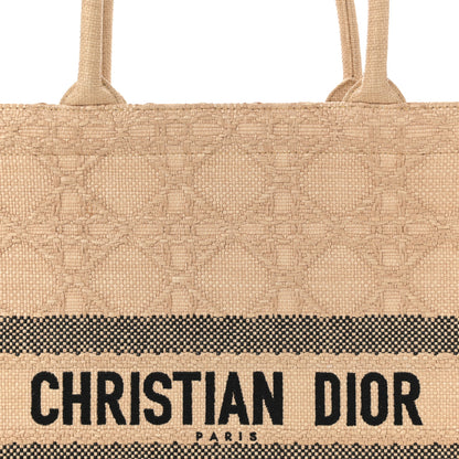 Christian Dior Raffia Cannage Large Book Tote Natural 8 of 11