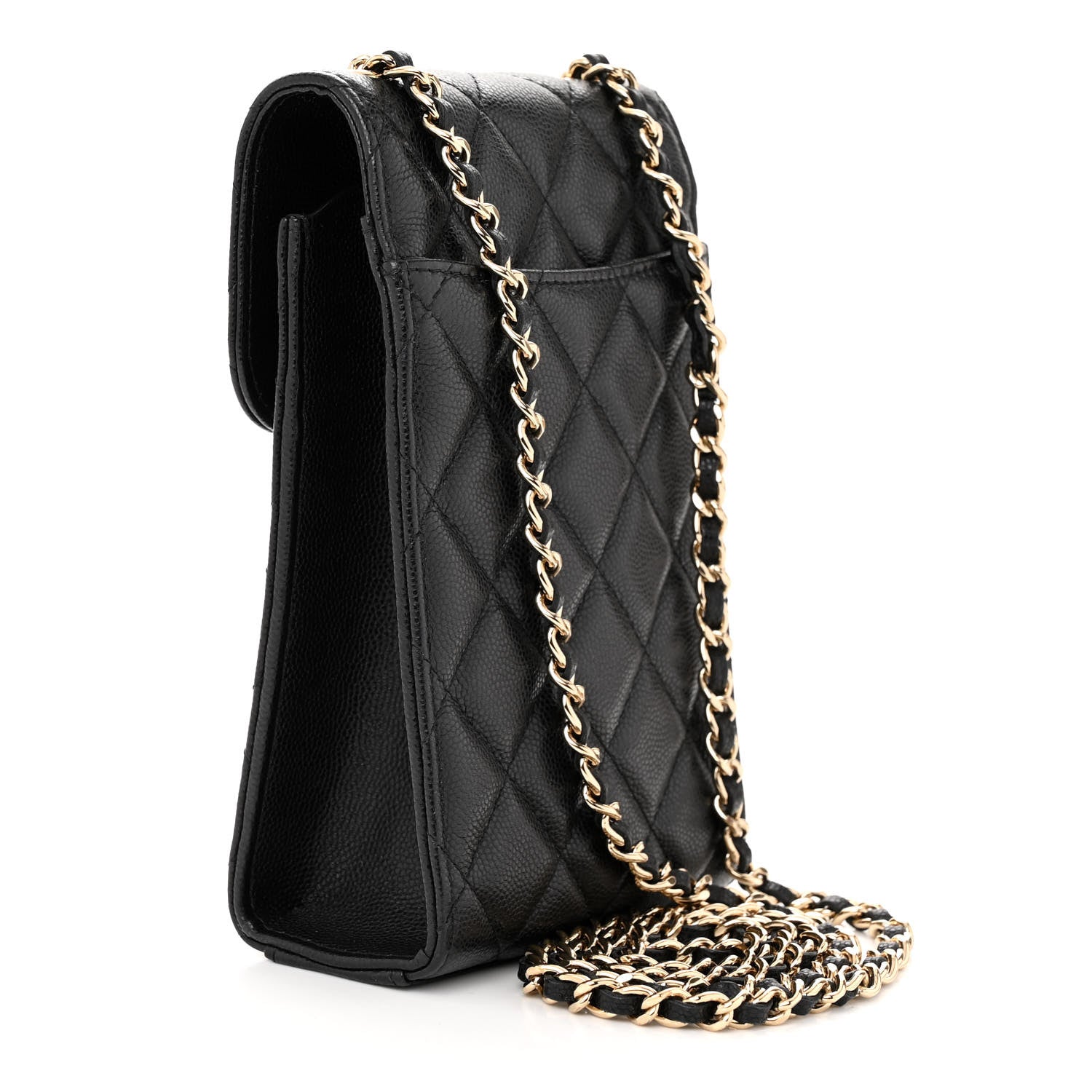 Chanel Caviar Quilted Classic Phone Holder Black 3 of 11
