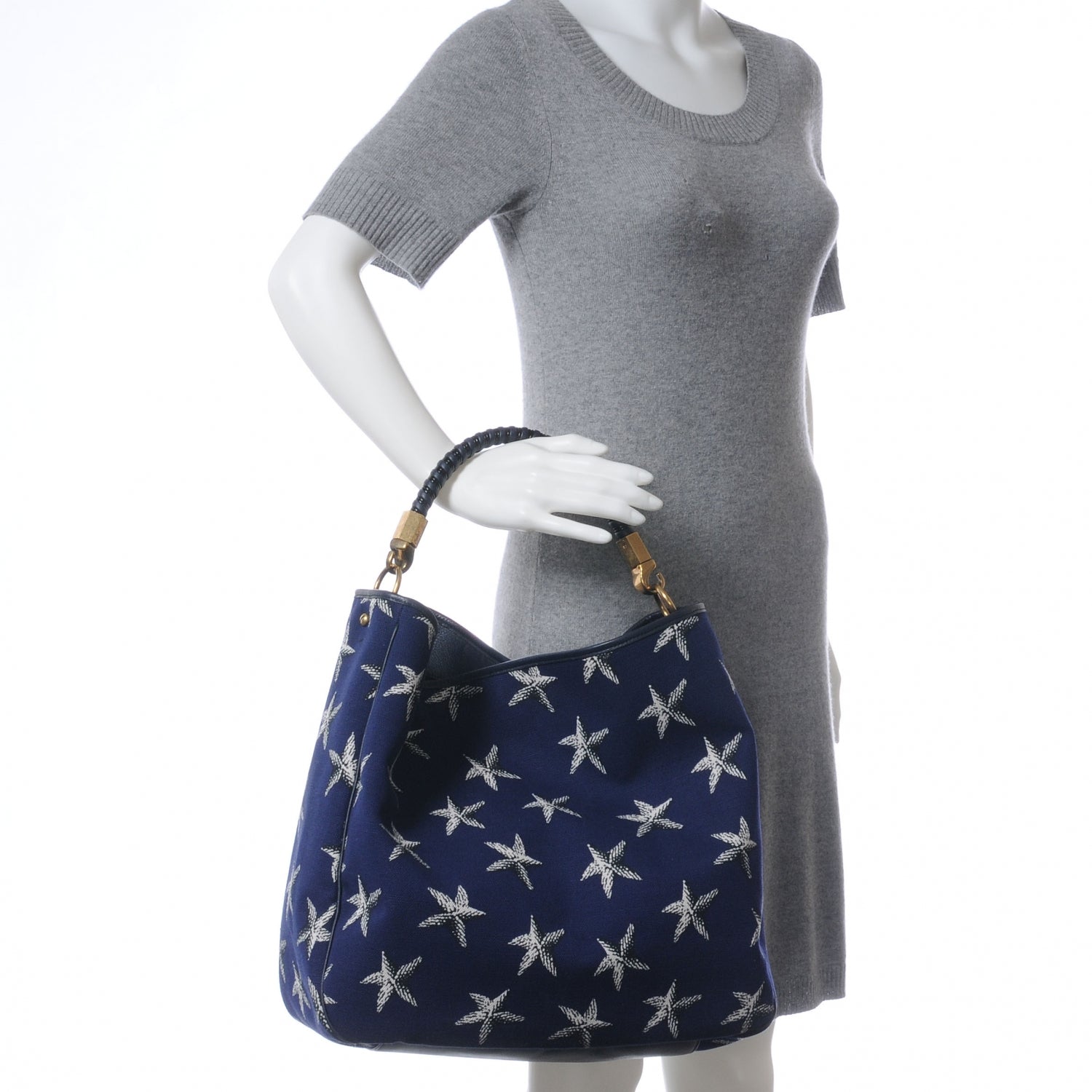 Saint Laurent Canvas Large Starfish Roady Blue 2 of 7
