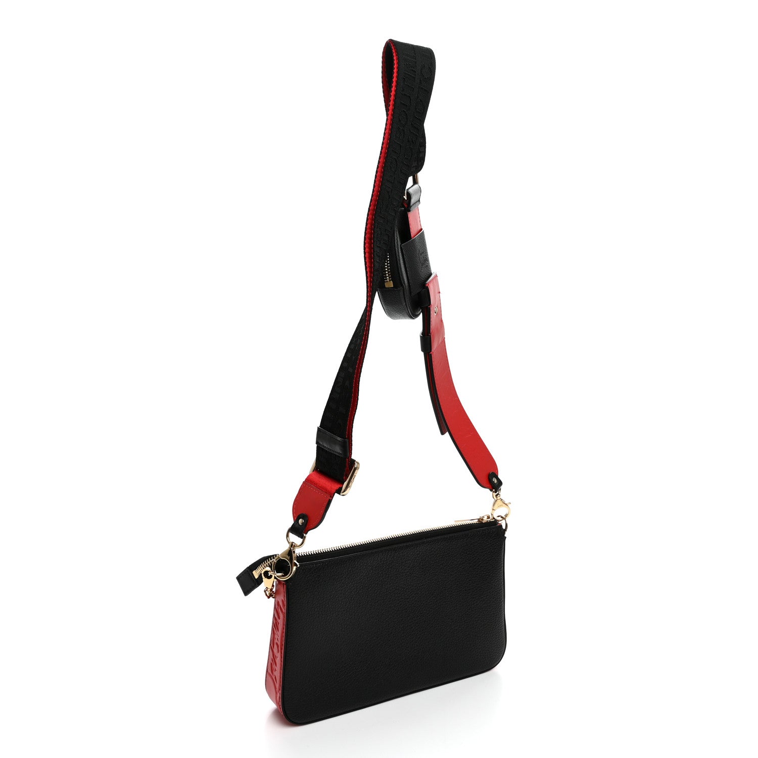 Christian Louboutin Toile Monogram Loubila Chain Hybrid Crossbody Black Black 3 of 10