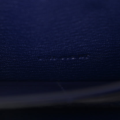 Hermes Chevre Mysore Kelly Longue Wallet Bleu Ecre 7 of 8