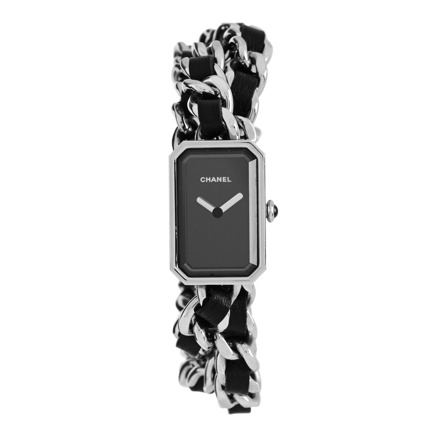 Stainless Steel Lambskin 16mm Premiere Rock Triple Row Quartz Watch Black