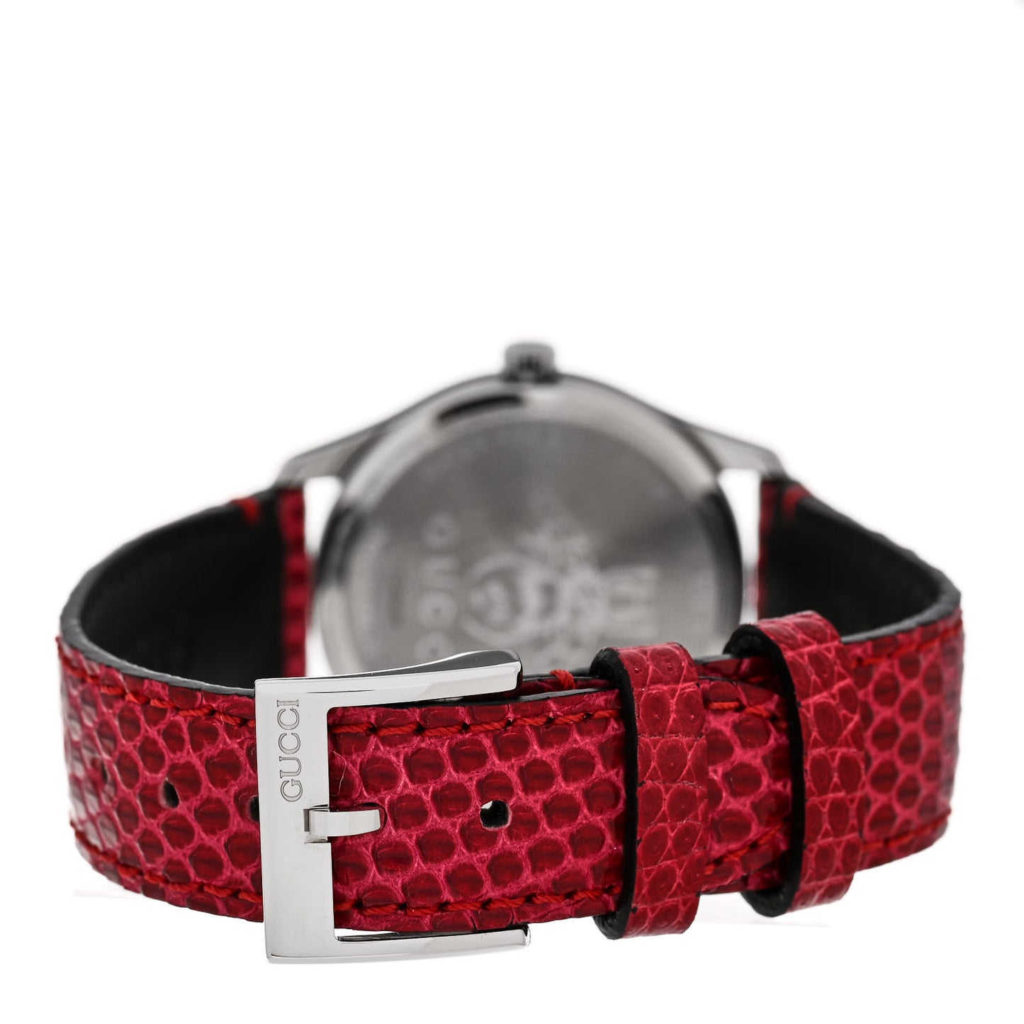Stainless Steel Lizard Red Mother of Pearl 29mm G-Timeless Charm Quartz Watch