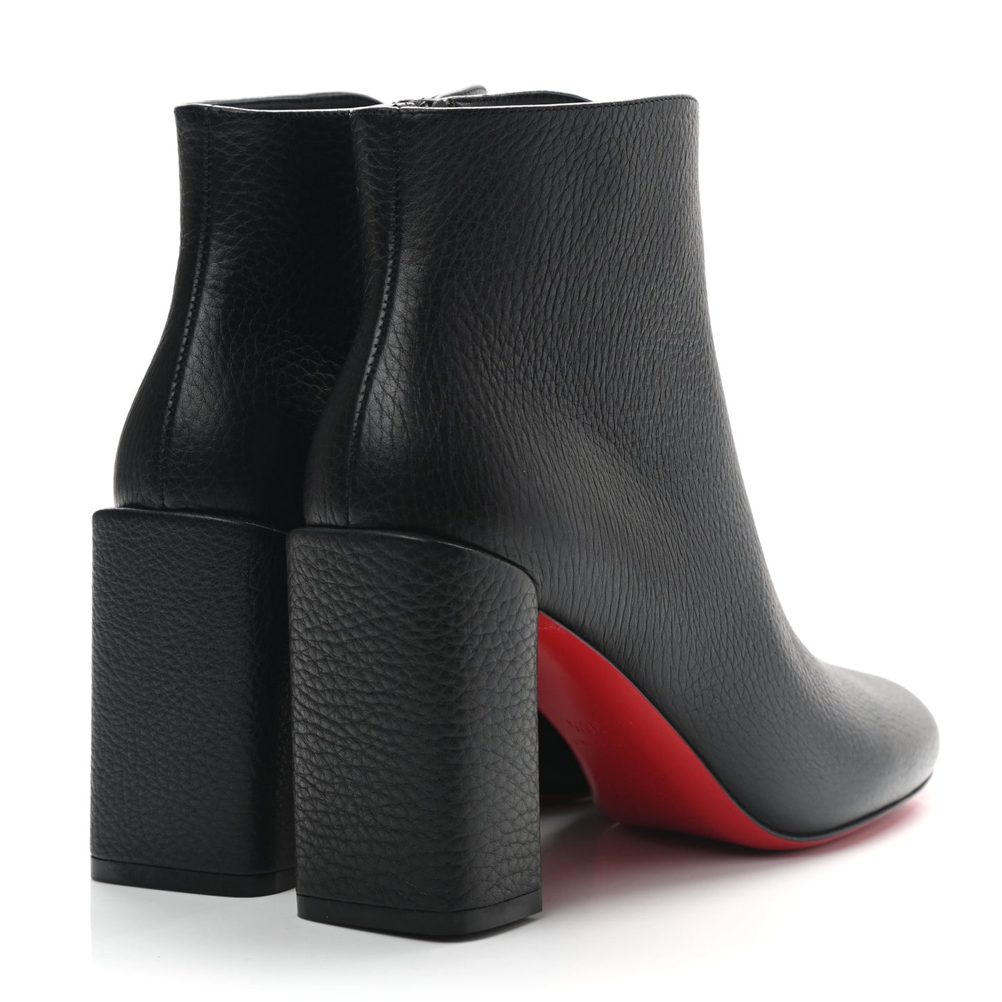 Pebbled Calfskin Castarika 85 Desert Ankle Boots 36.5 Black
