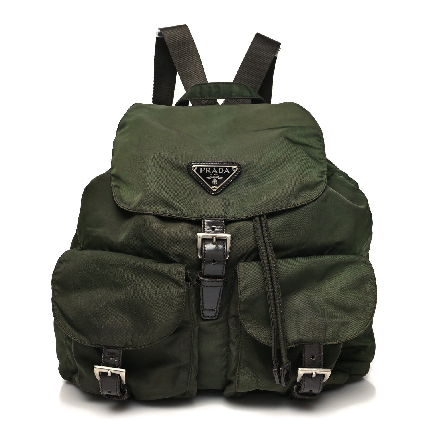 Prada Nylon Vela Medium Backpack Green 1 of 12
