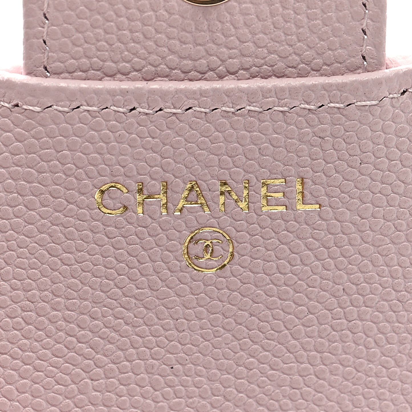Caviar Quilted Compact Flap Wallet Light Pink