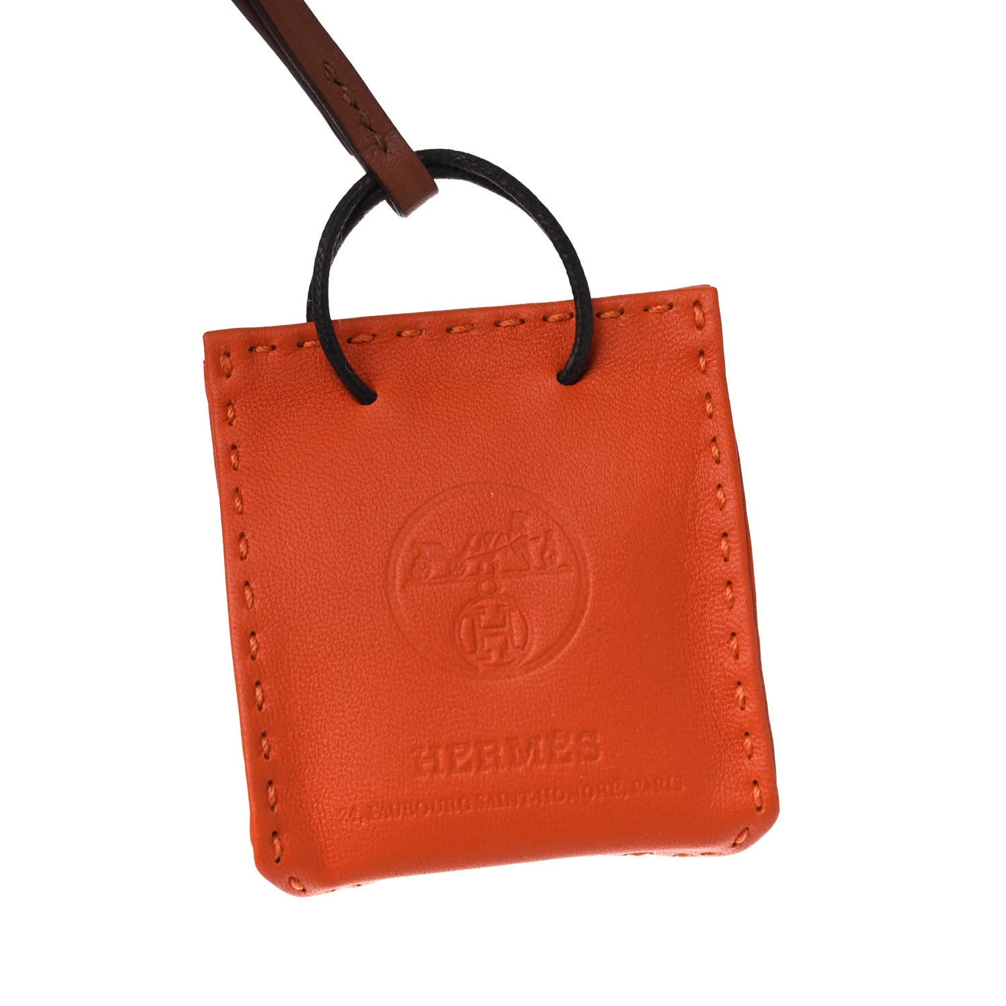 Milo Lambskin Swift Shopping Bag Charm Feu Gold