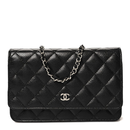 Chanel Caviar Quilted Wallet on Chain WOC Black 1 of 12