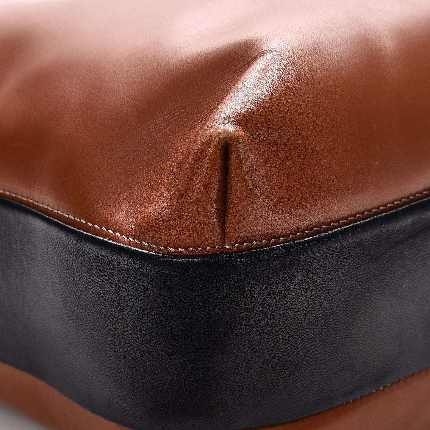Lambskin Calfskin Band Twisted Cabas Tan