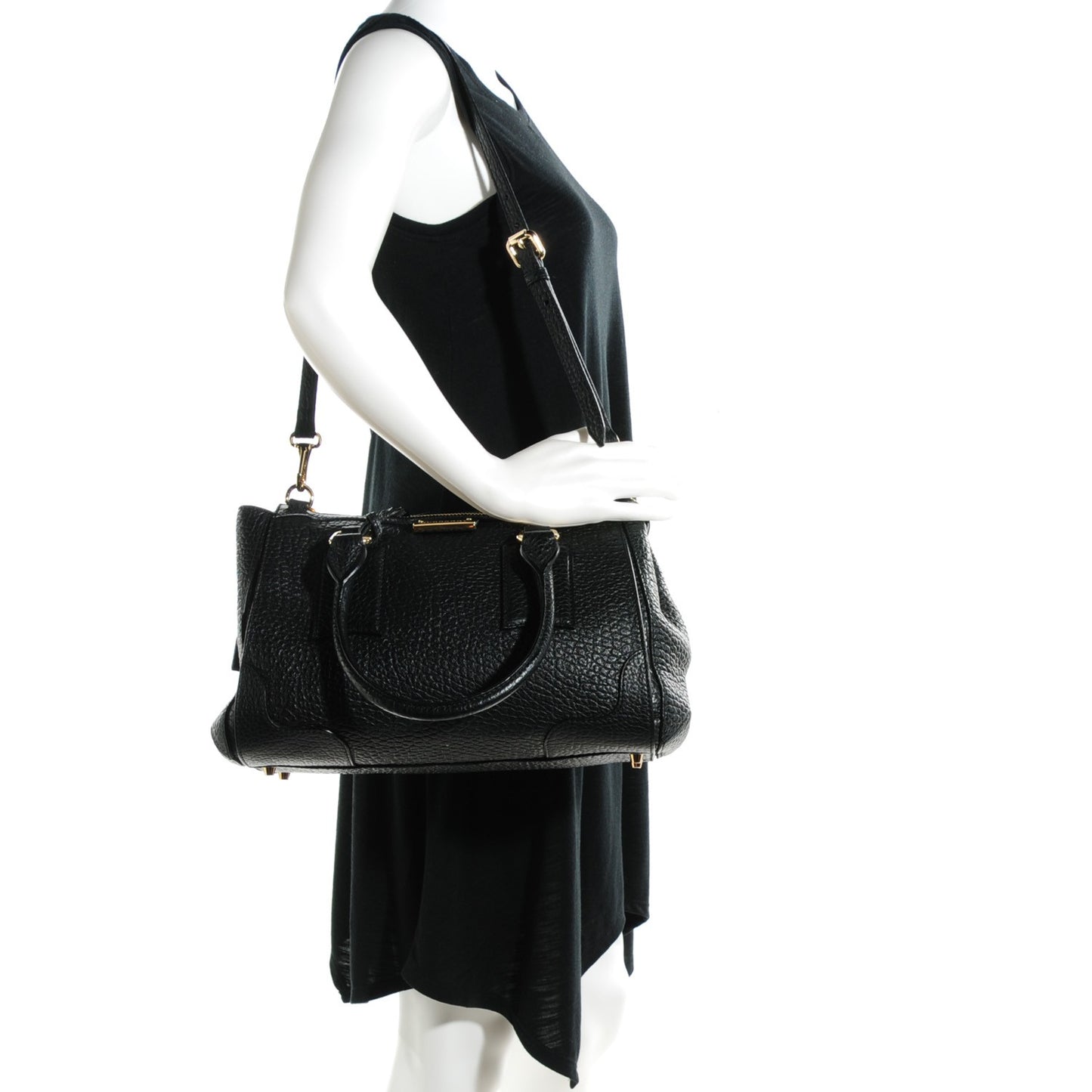 Heritage Grain Leather Small Gladstone Black