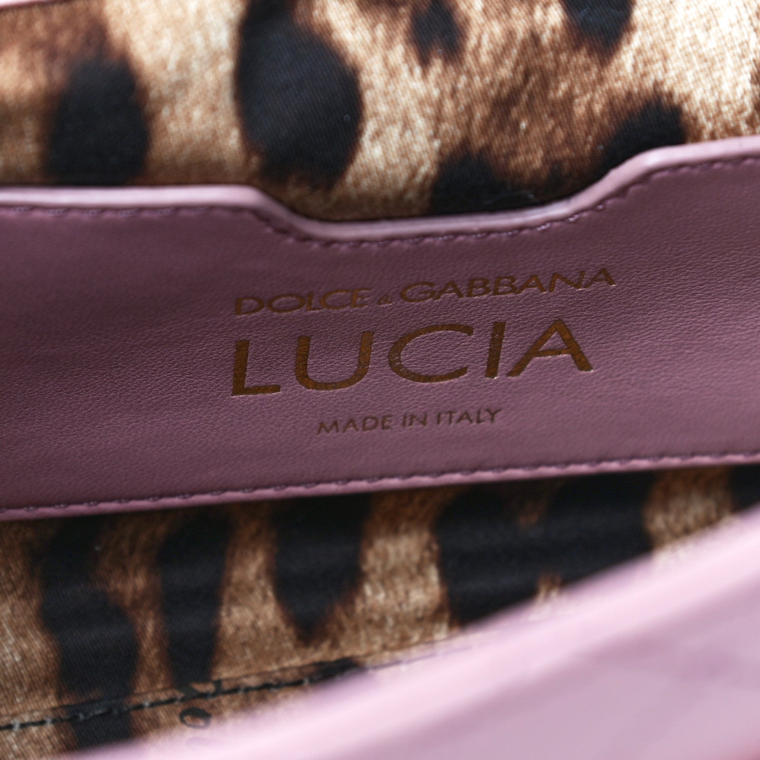 Dolce & Gabbana Lambskin Watersnake Embellished Lucia Shoulder Bag Rosa 5 of 15