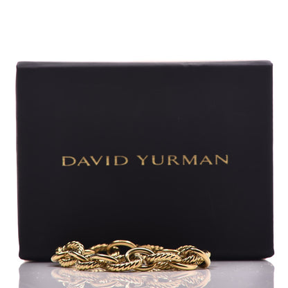 David Yurman 18K Yellow Gold 12mm Large Oval Link Bracelet 5 of 5