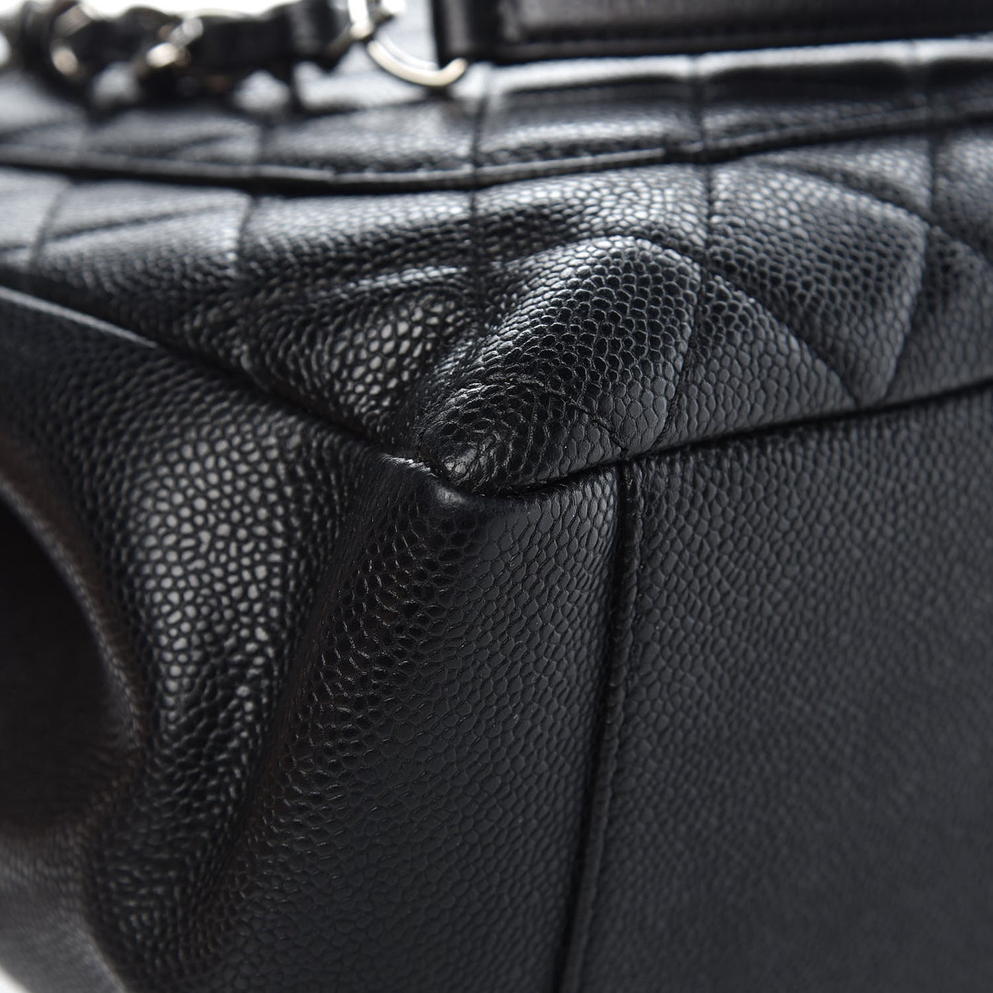 Caviar Quilted Grand Shopping Tote GST Black