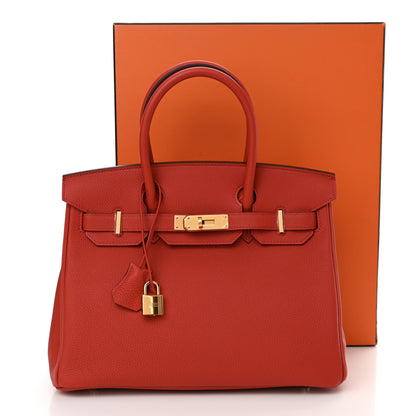 Hermes Togo Birkin 30 Rouge Casaque 11 of 11