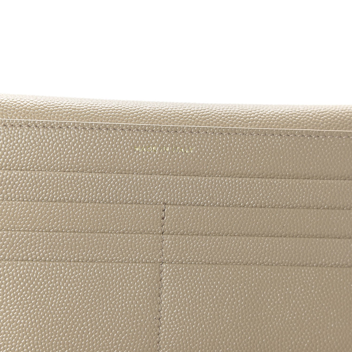 Saint Laurent Grain De Poudre Embossed Monogram Uptown Wallet Beige 8 of 8
