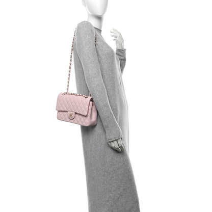 Chanel Caviar Quilted Medium Double Flap Light Pink 2 of 12