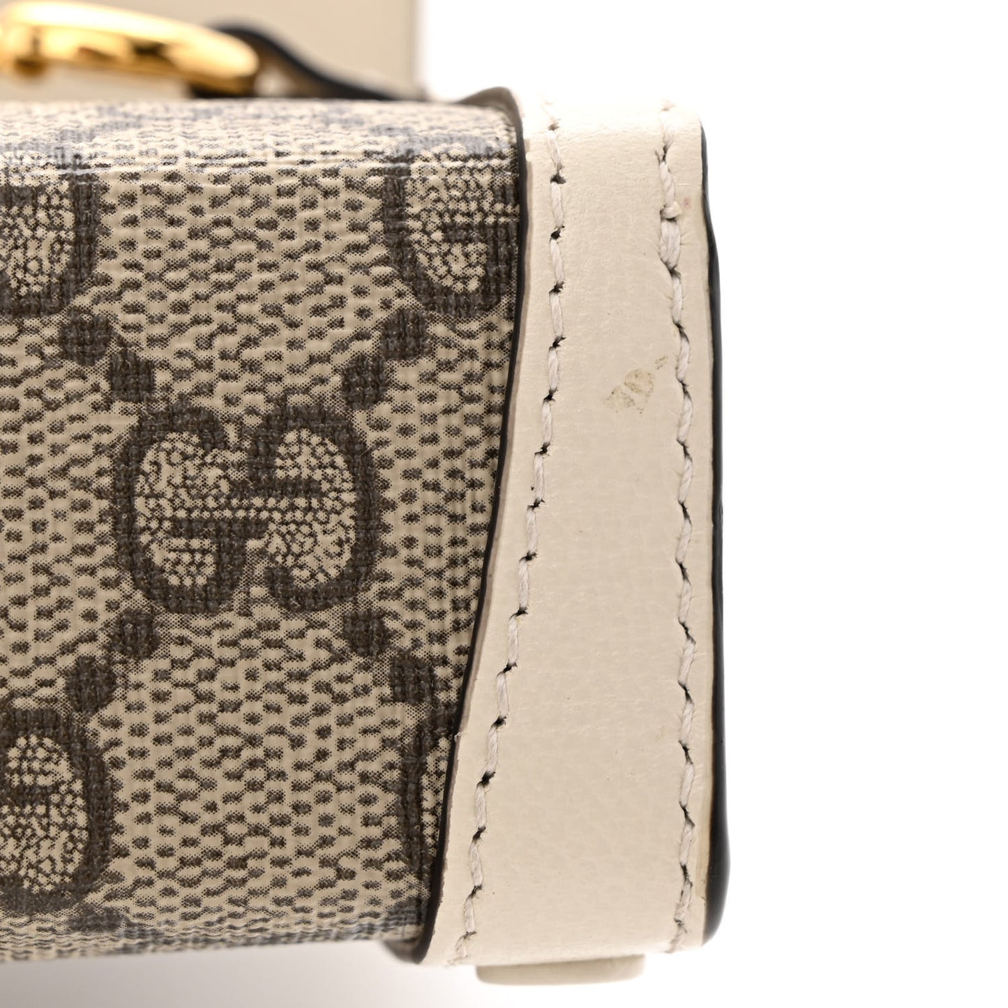 GG Supreme Monogram Azalea Calfskin Mini Horsebit 1955 Crossbody Bag Beige Ebony Mystic White