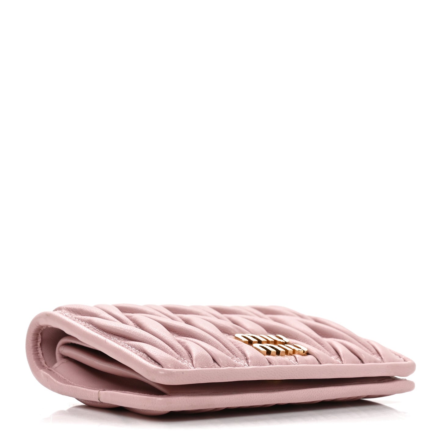 Nappa Matelasse Bi-Fold Compact Wallet Alabaster