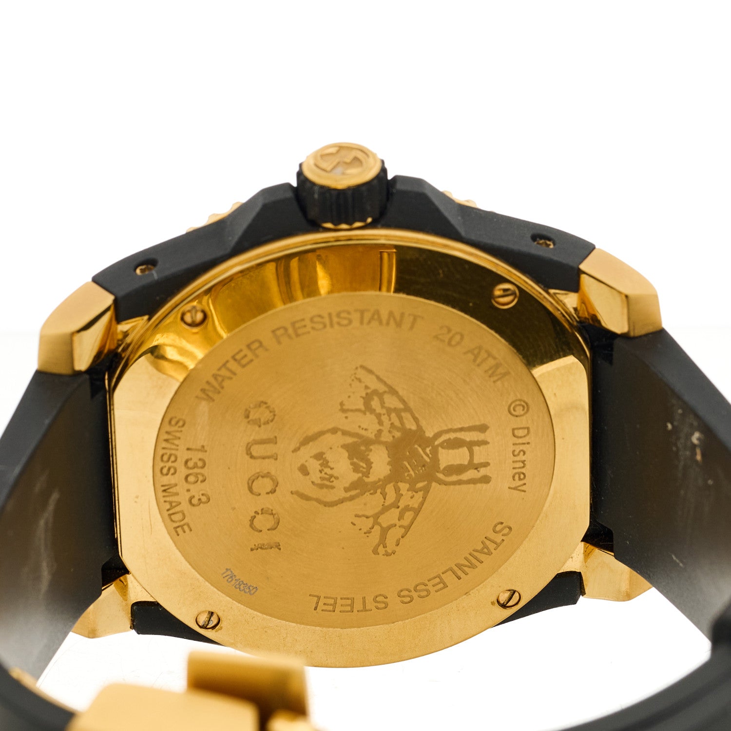 Gucci Stainless Steel Rubber 40mm Three Little Pigs Dive Quartz Watch 4 of 5