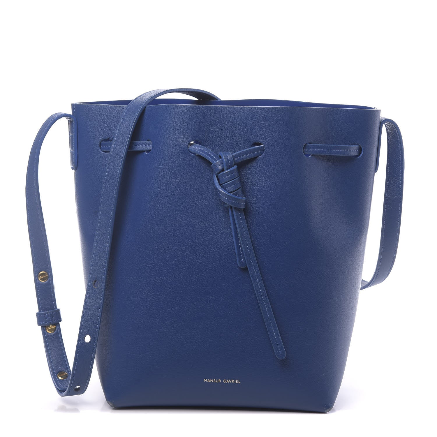 Mansur Gavriel Calfskin Mini Bucket Bag Royal 1 of 16