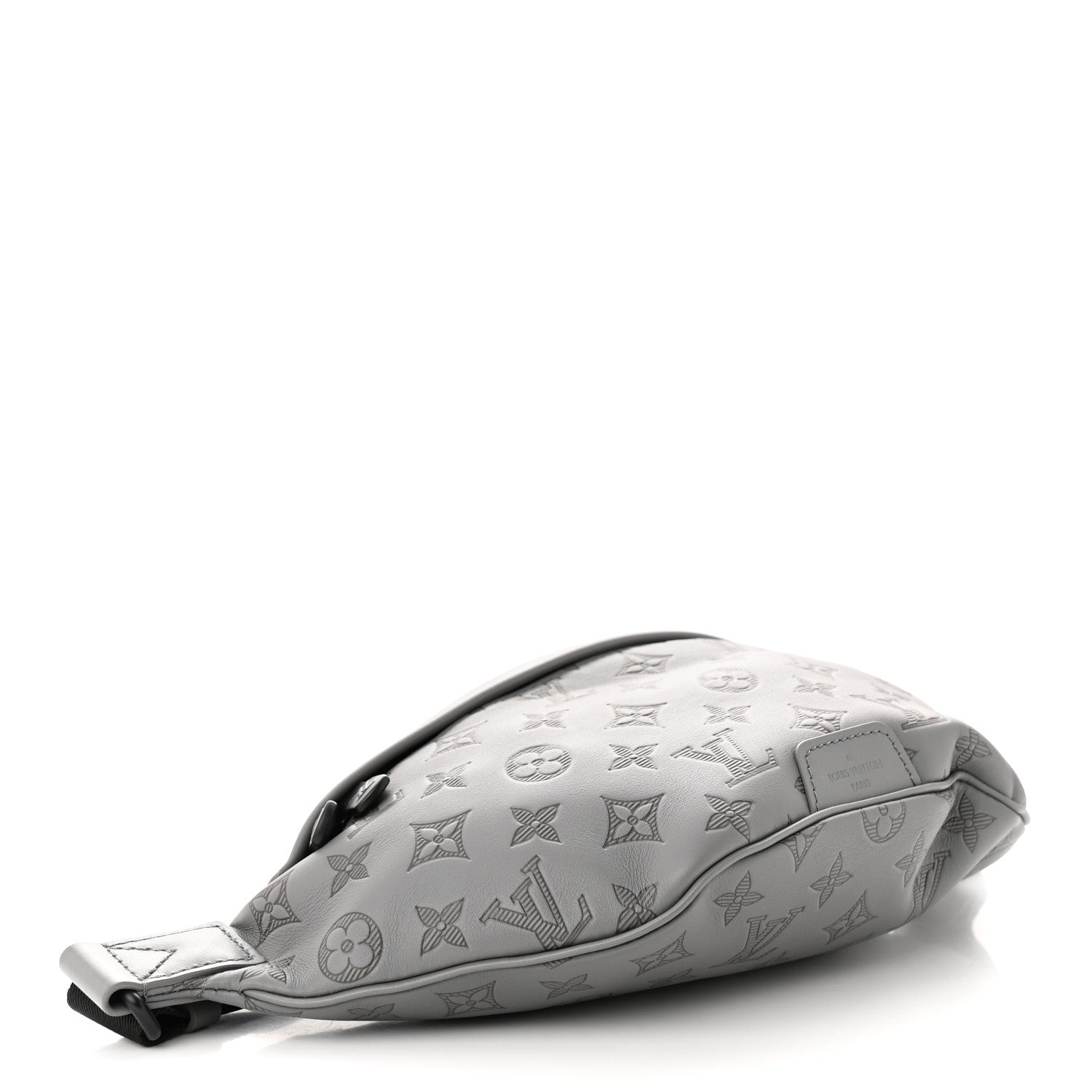 Louis Vuitton Calfskin Monogram Shadow Discovery Bumbag PM Gray 4 of 10