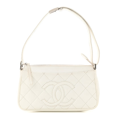 Chanel Caviar Quilted Timeless CC Shoulder Bag White 1 of 22