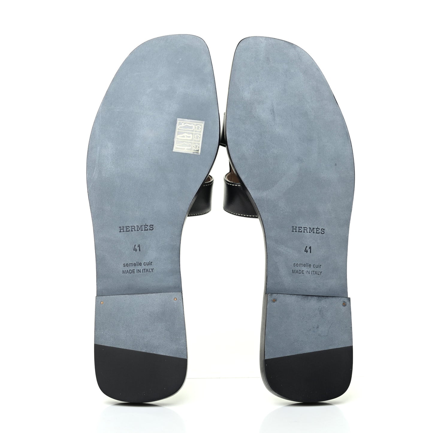 Box Calfskin Oran Sandals 41 Black