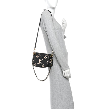 Louis Vuitton Empreinte Monogram Giant Multi Pochette Accessories Black Beige 2 of 9