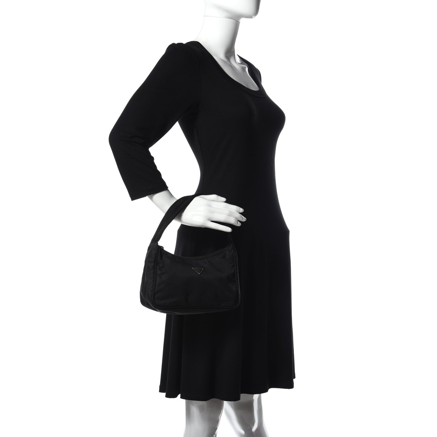 Tessuto Nylon Sport Shoulder Bag Black