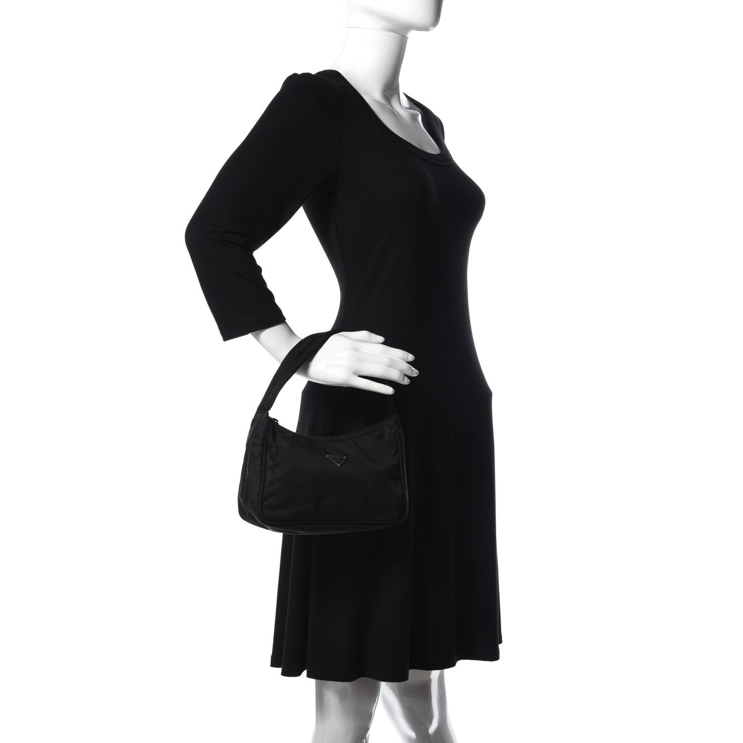 Prada Tessuto Nylon Sport Shoulder Bag Black 2 of 13