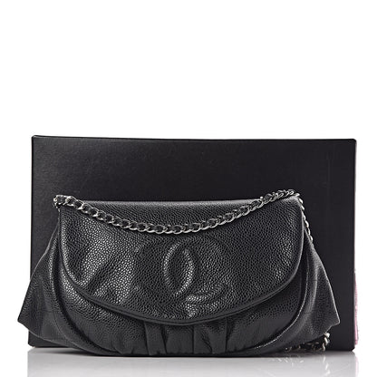 Chanel Caviar Half Moon Wallet On Chain WOC Black 13 of 13