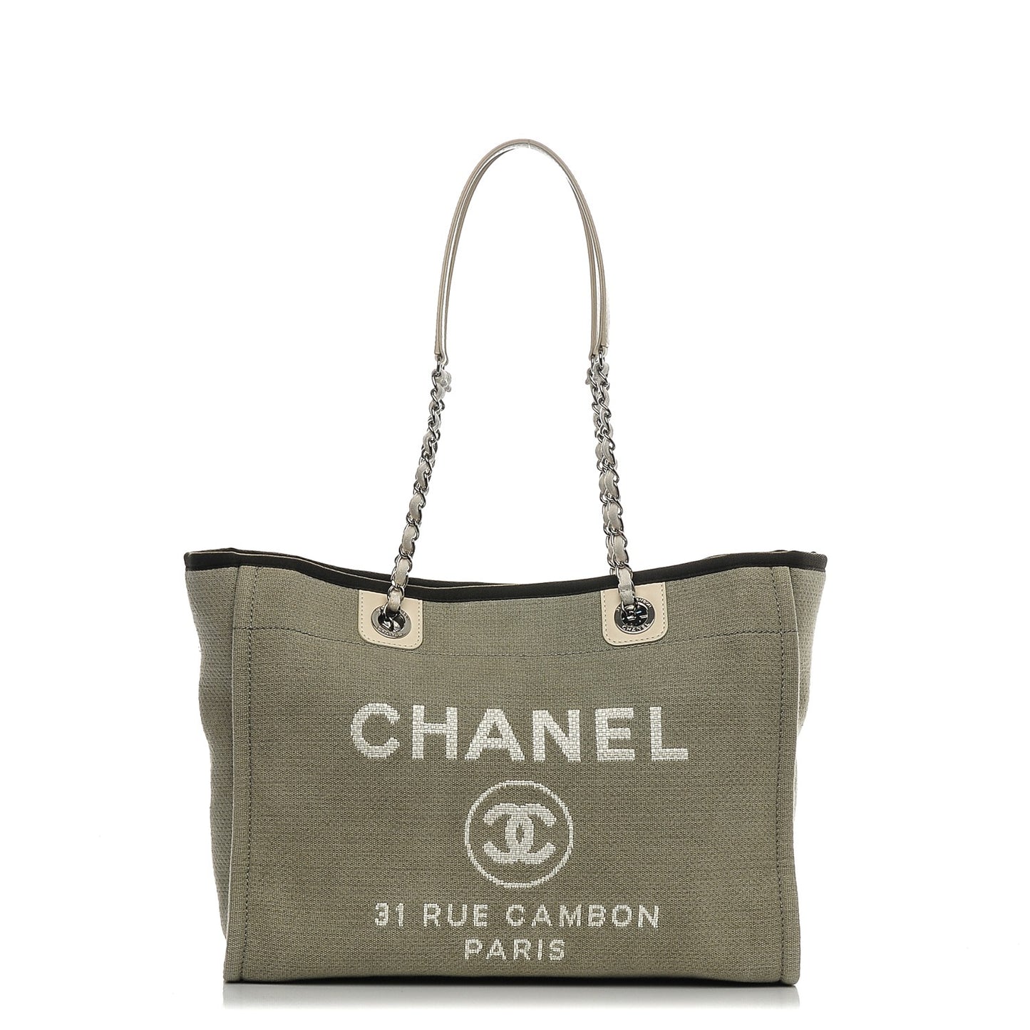 Canvas Small Deauville Tote Khaki