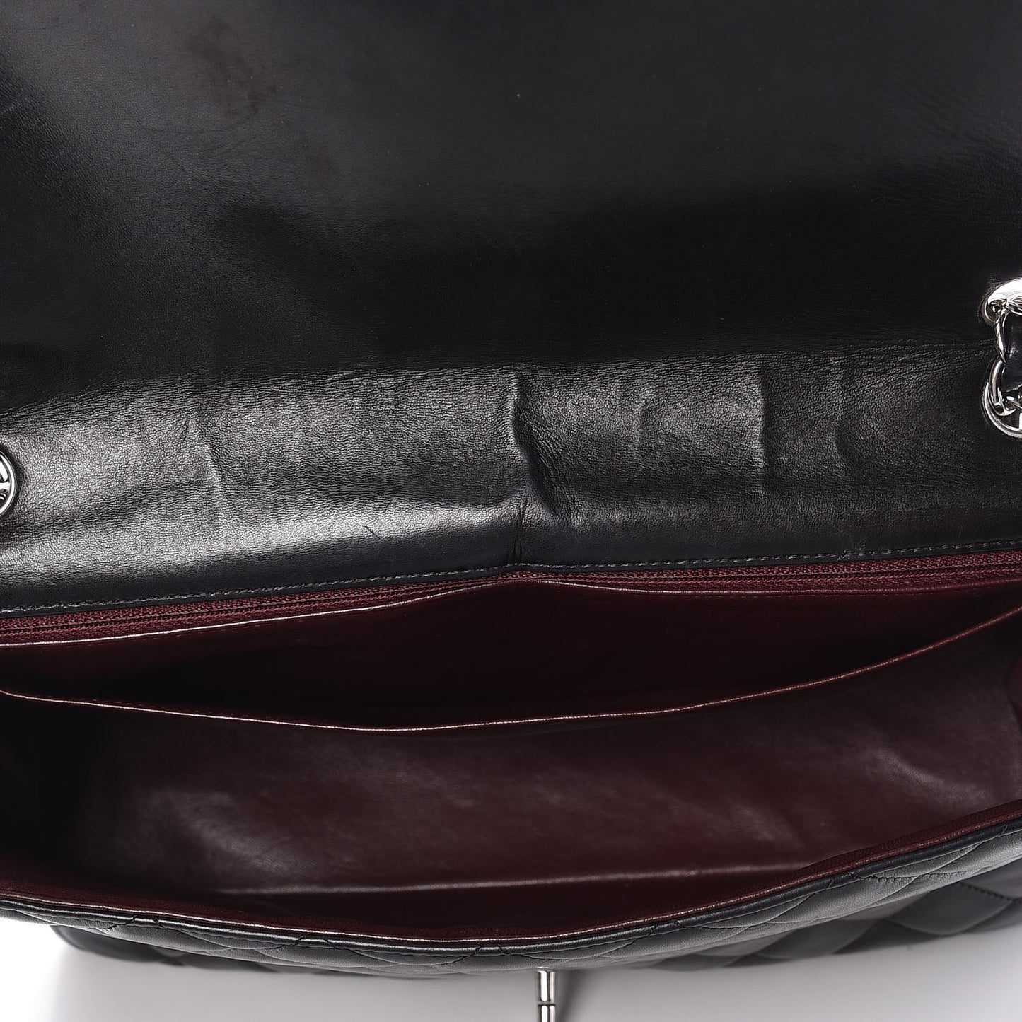 Lambskin Quilted Maxi Single Flap Black