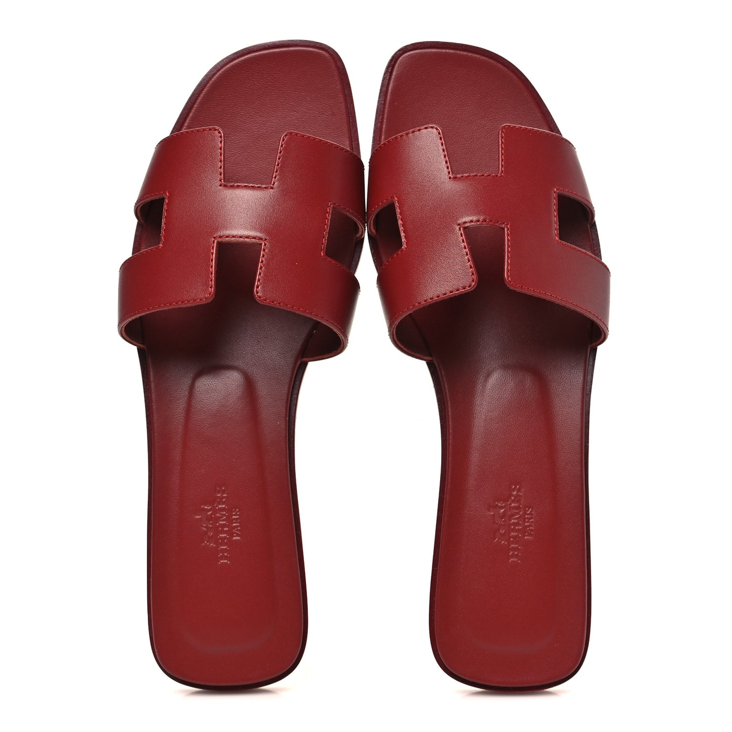 Box Calfskin Oran Sandals 39 Rouge Tomette